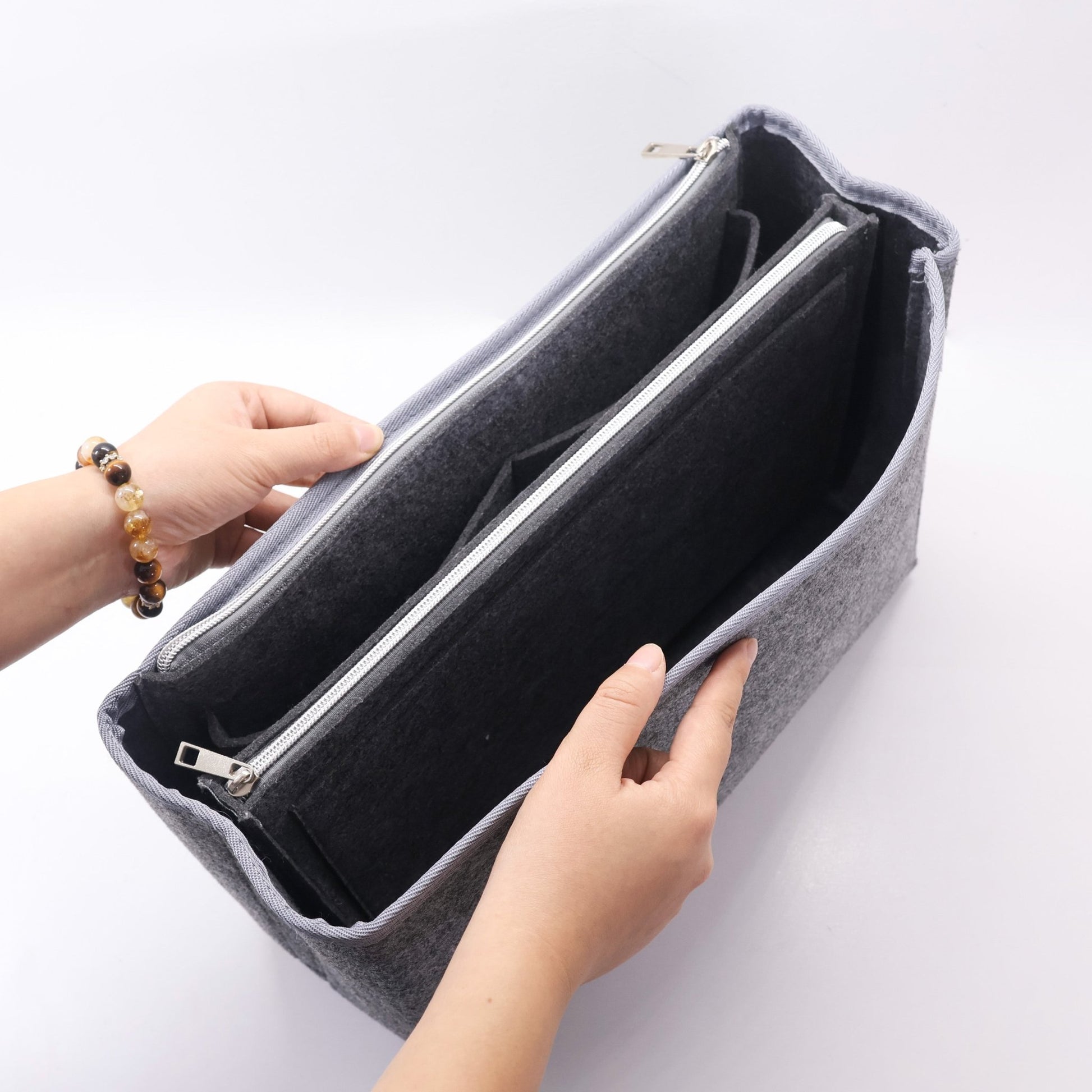 Everyday Charcoal Organisable Felt Insert - Bambi Bags