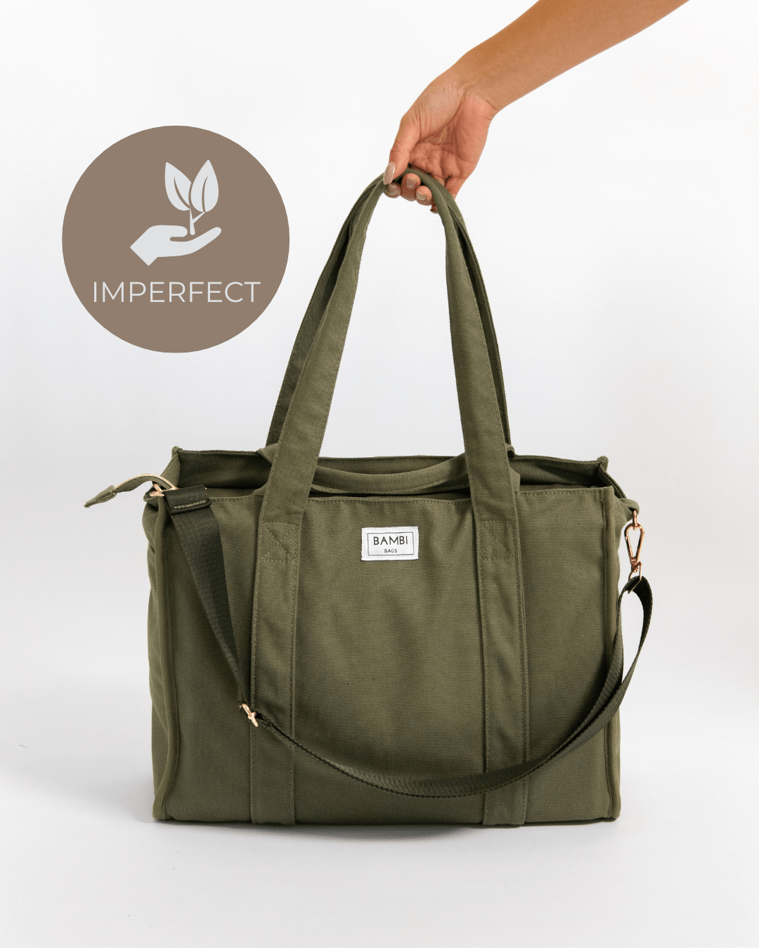 Imperfect The Everyday Bambi Bag Olive Green with insert - Bambi Bags