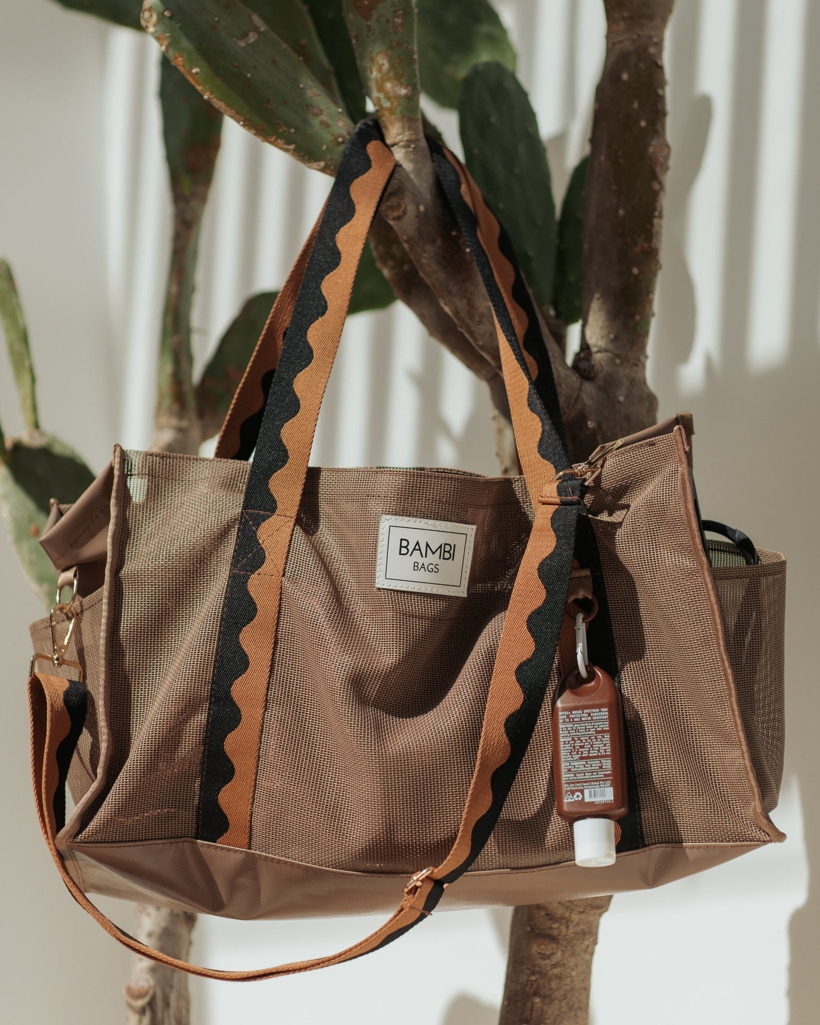 The Bambi Mesh Bag in Espresso - Bambi Bags