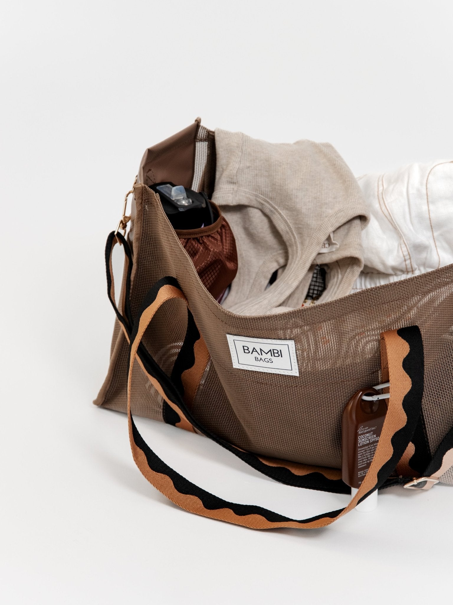 The Bambi Mesh Bag in Espresso - Bambi Bags