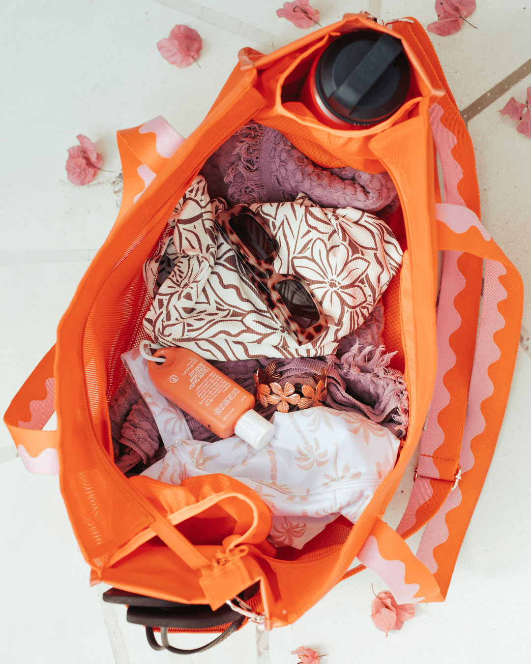 The Bambi Mesh Bag in Tangerine - Bambi Bags