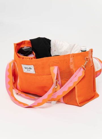 The Bambi Mesh Bag in Tangerine - Bambi Bags