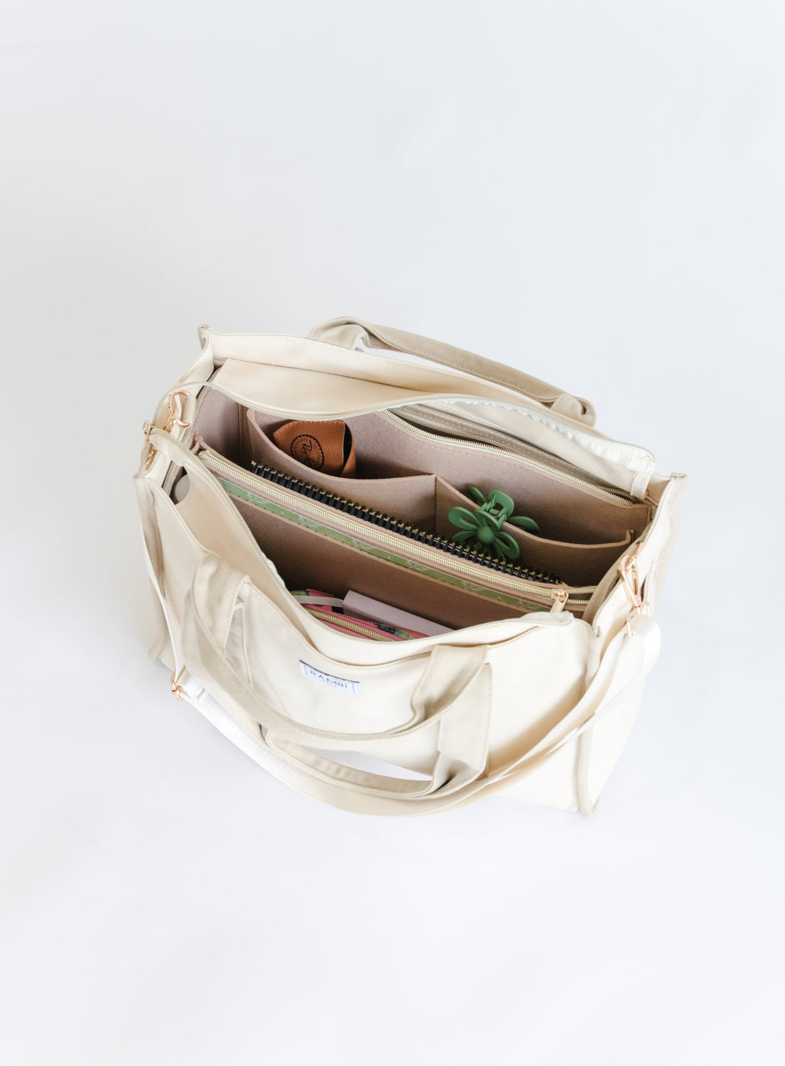 The Everyday Bambi Bag Natural/Taupe with insert - Bambi Bags