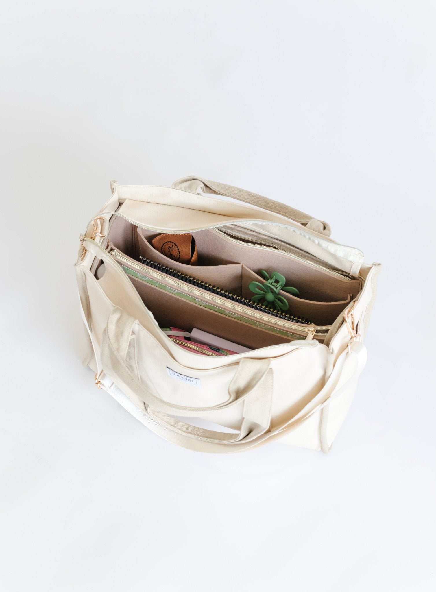 The Everyday Bambi Bag Natural/Taupe with insert - Bambi Bags