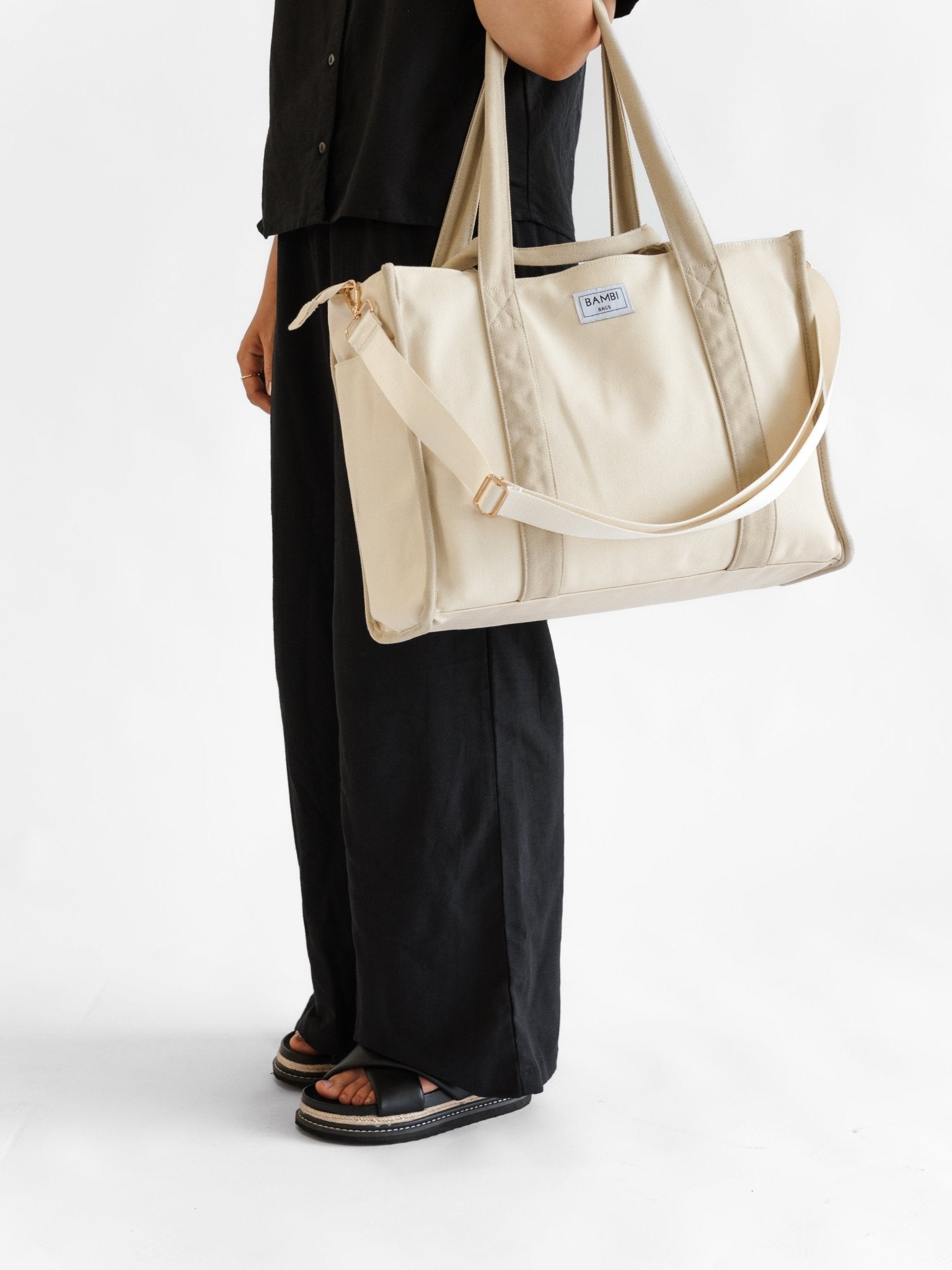 The Everyday Bambi Bag Natural/Taupe with insert - Bambi Bags
