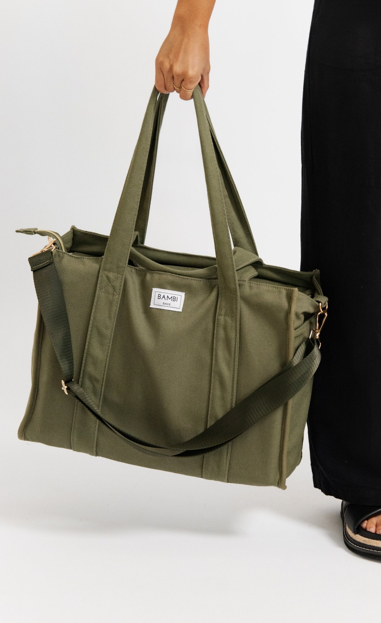 The Everyday Bambi Bag Olive Green with insert - Bambi Bags