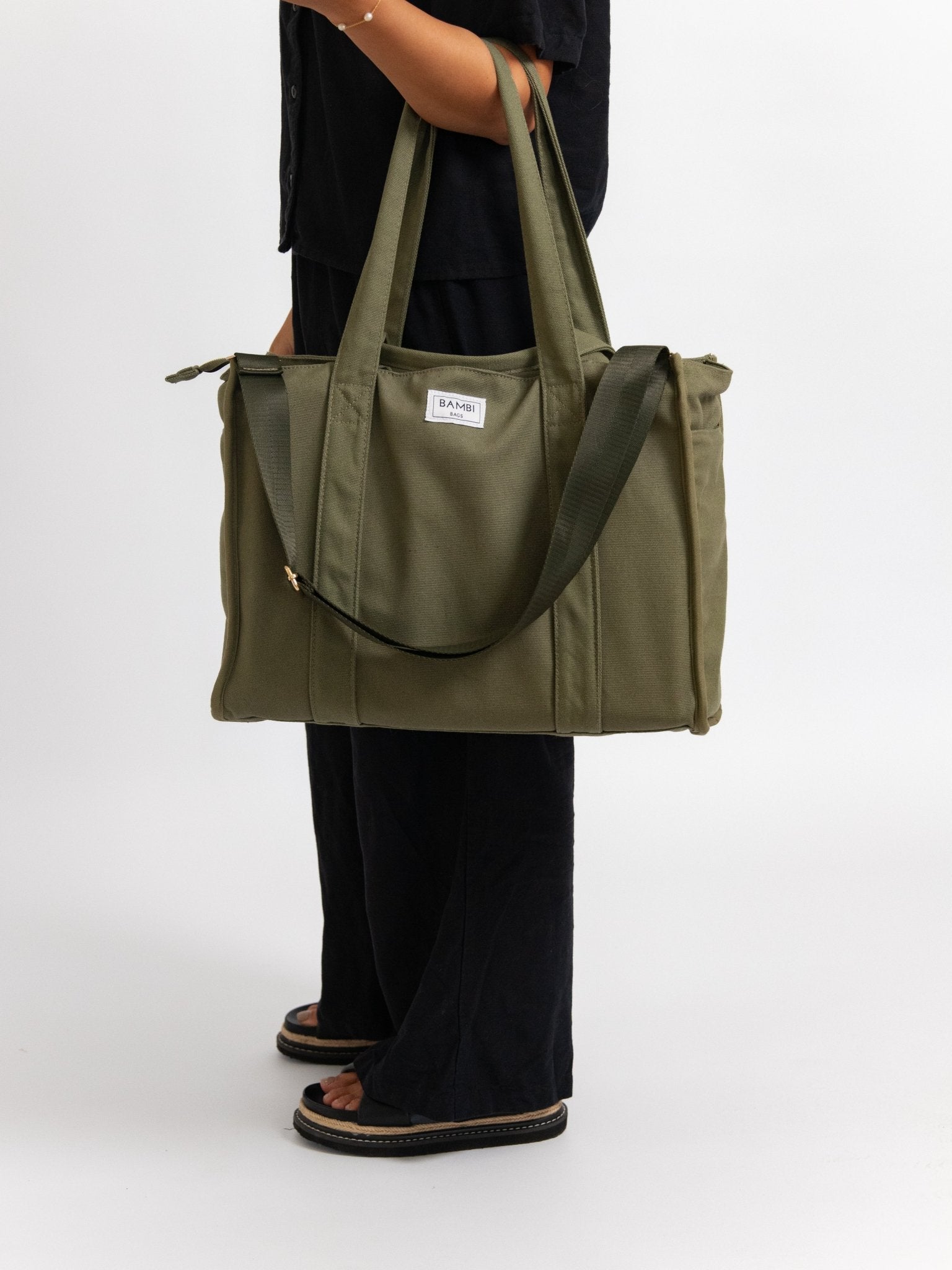 The Everyday Bambi Bag Olive Green with insert - Bambi Bags