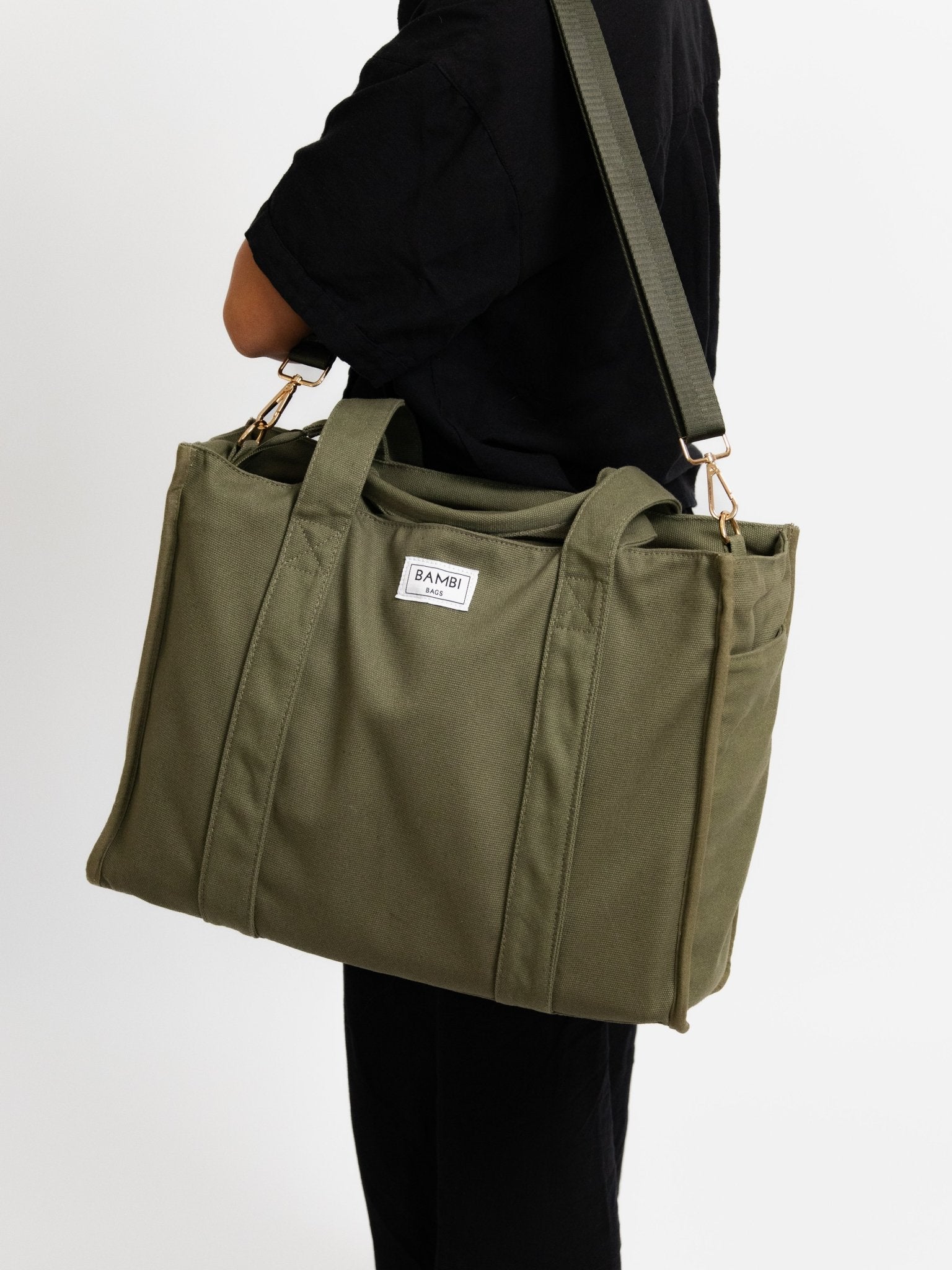 The Everyday Bambi Bag Olive Green with insert - Bambi Bags
