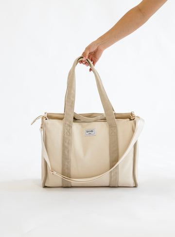 The Everyday Bambi Bag Natural/Taupe with insert