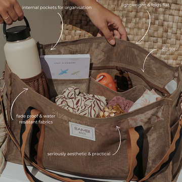 Espresso Bambi Mesh Bag Beach