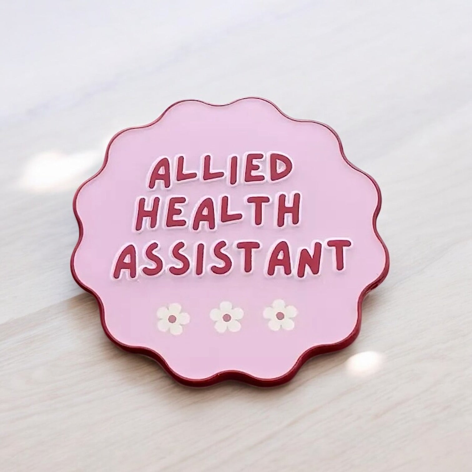 Allied Health Assistant Pink/Red Pin - Bambi Bags