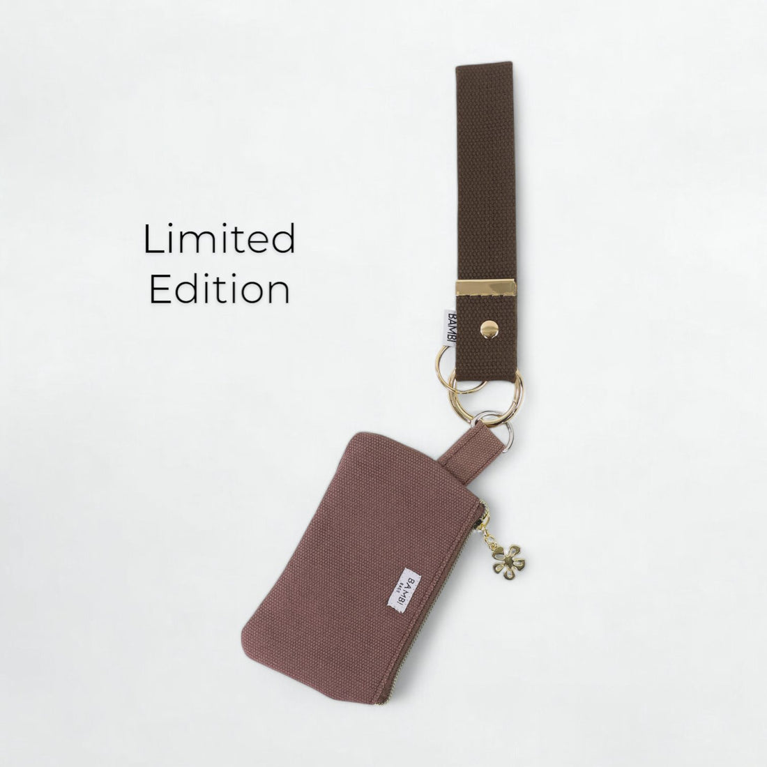 Bambi Wristlet Key & Card Holder in Coffee Brown - Bambi Bags