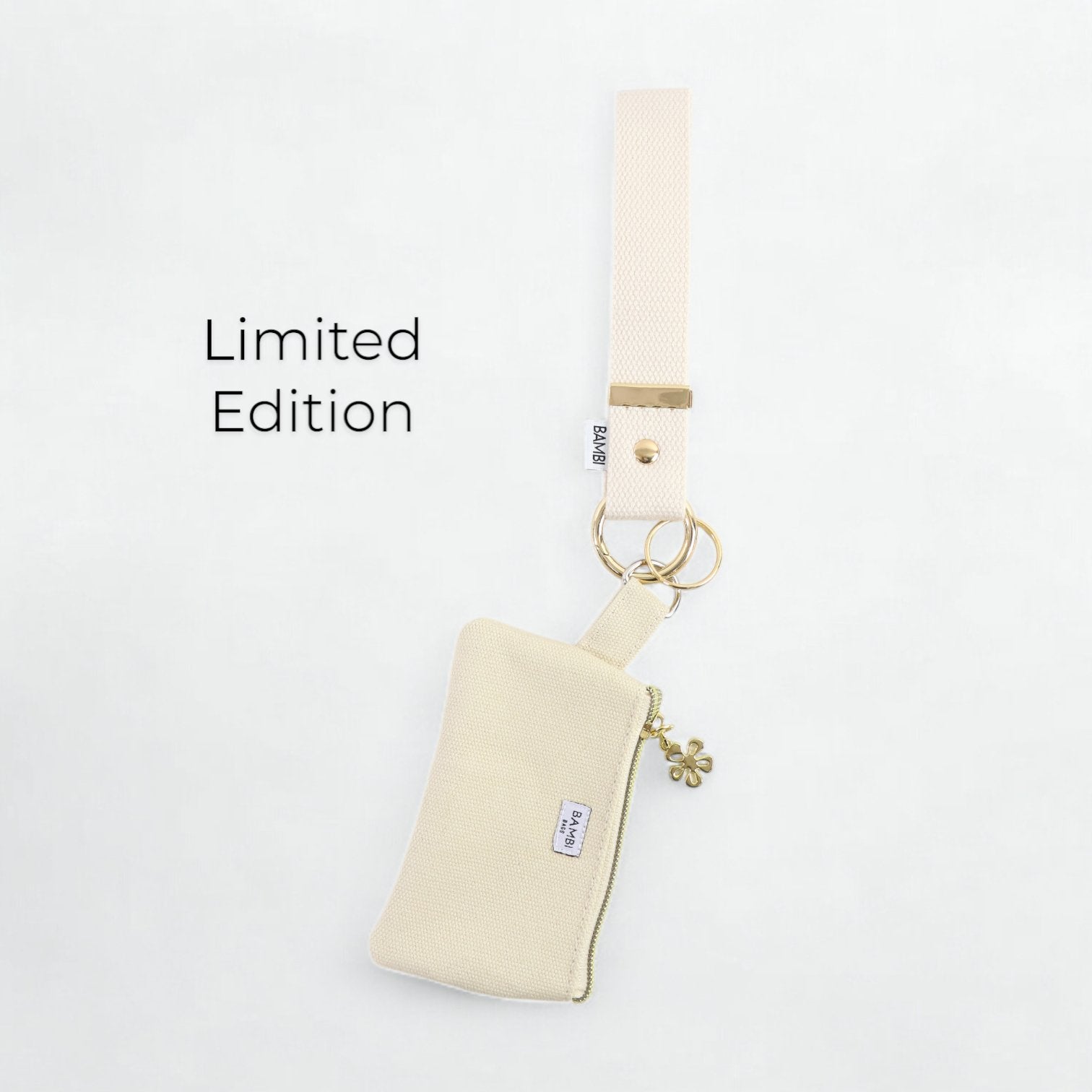 Bambi Wristlet Key & Card Holder in Natural - Bambi Bags