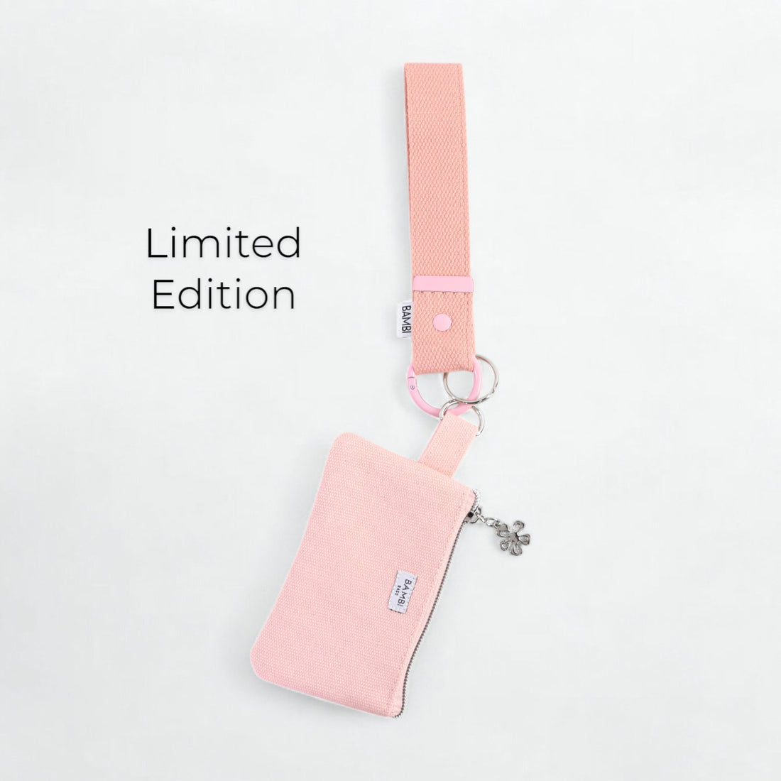 Bambi Wristlet Key & Card Holder in Peach Pink - Bambi Bags