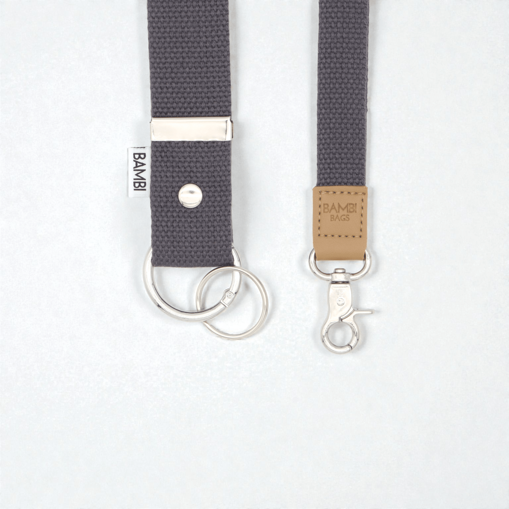 COMING SOON: Bambi Wristlet & Lanyard Charcoal Grey - Bambi Bags