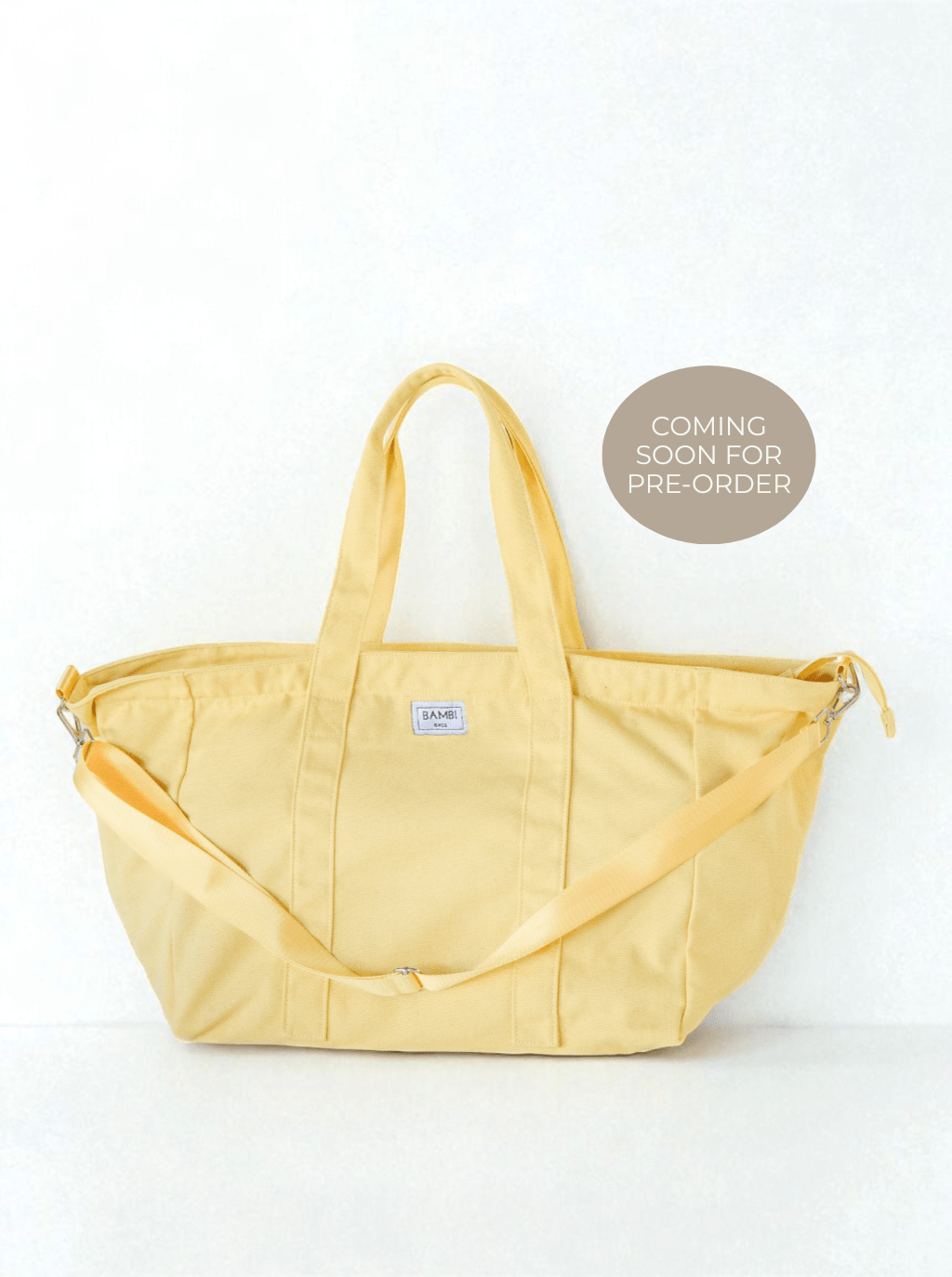 COMING SOON The Essential Bambi Bag Butter Yellow Tote - Bambi Bags