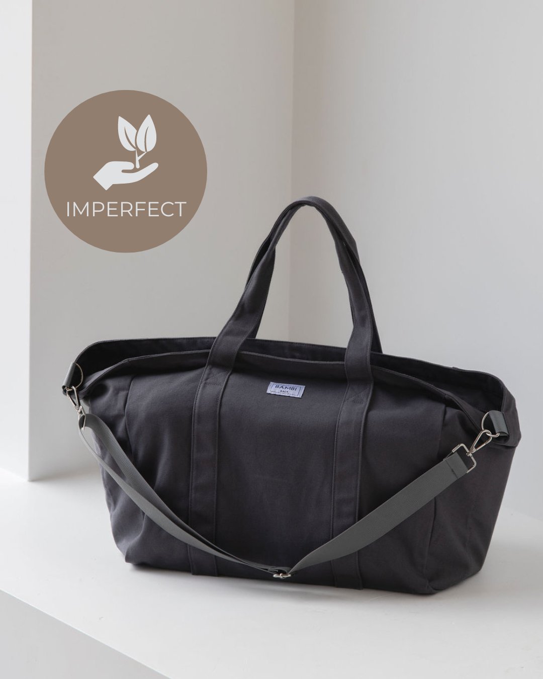 Imperfect Essential Bambi Bag Charcoal with insert - Bambi Bags