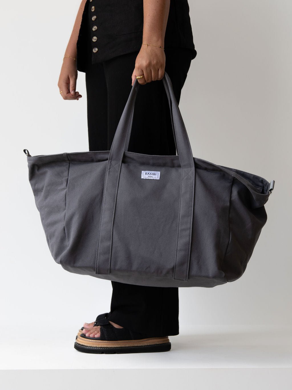 Imperfect Essential Bambi Bag Charcoal with insert - Bambi Bags