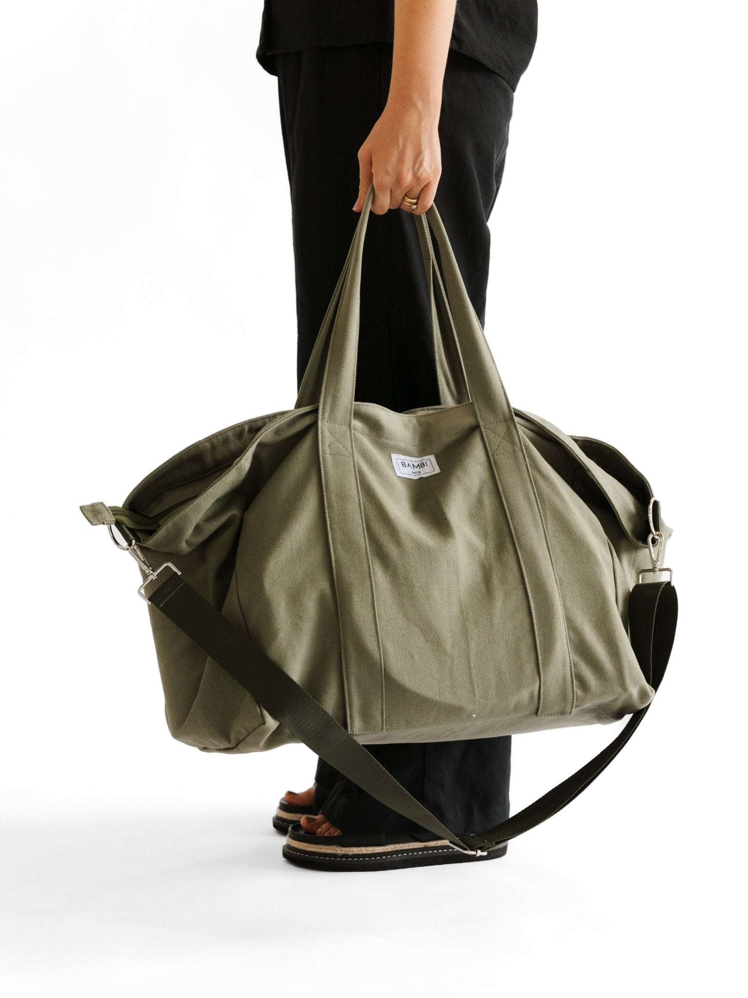 Imperfect Essential Bambi Bag Olive Green with original felt (unlined) insert - Bambi Bags