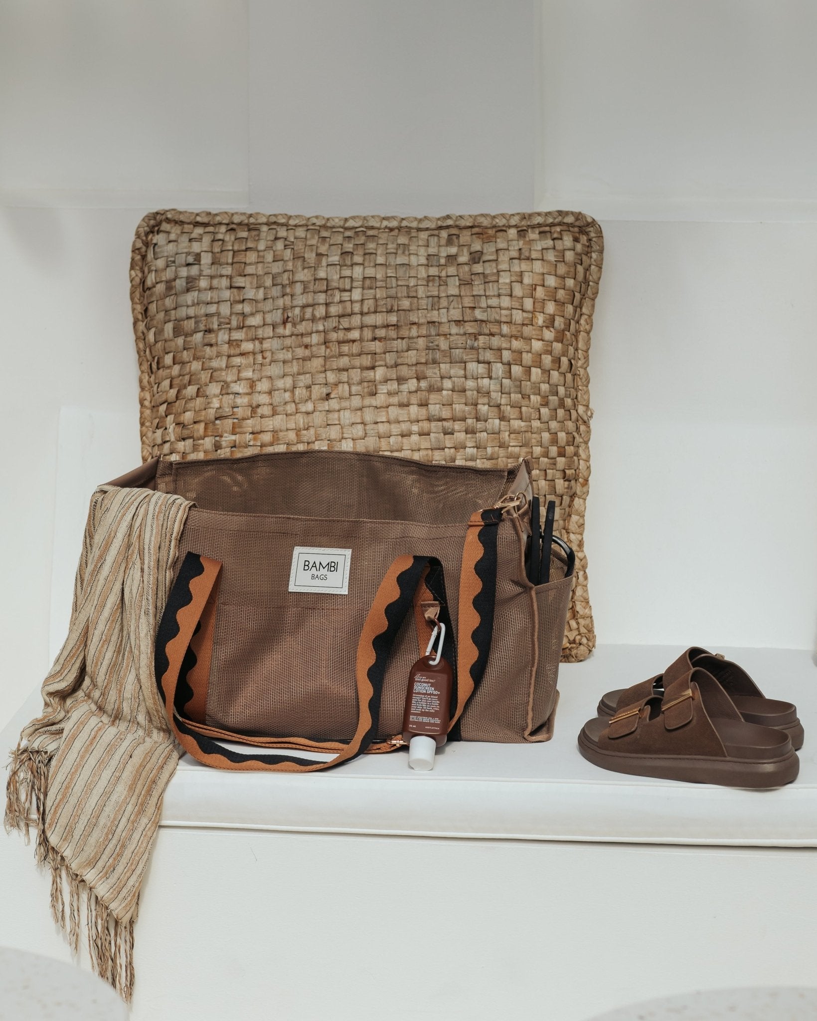 The Bambi Mesh Bag in Espresso - Bambi Bags