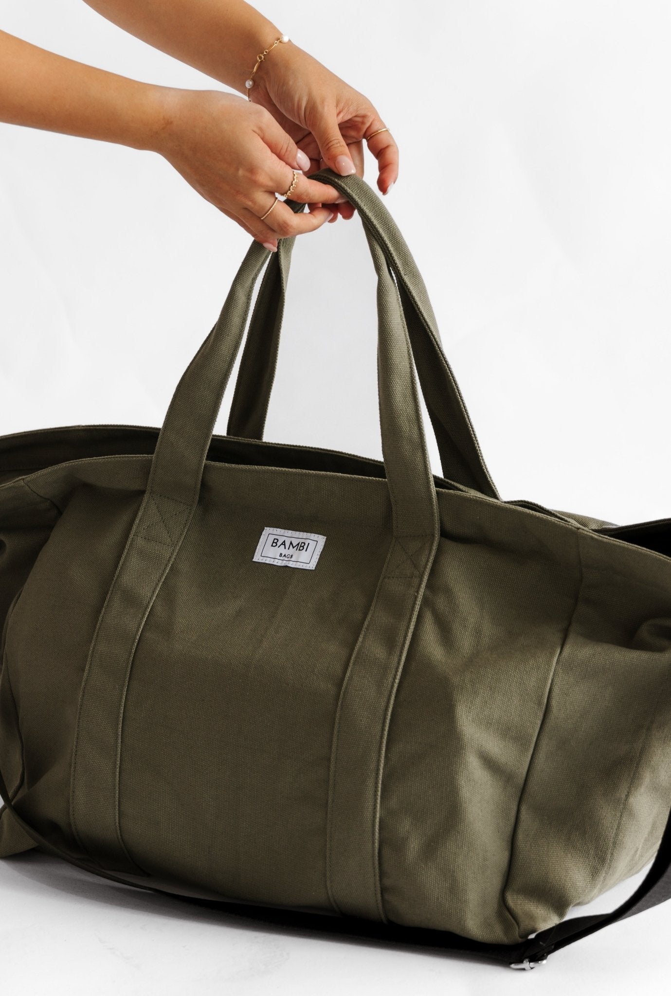 The Essential Bambi Bag Olive Green with lined insert - Bambi Bags