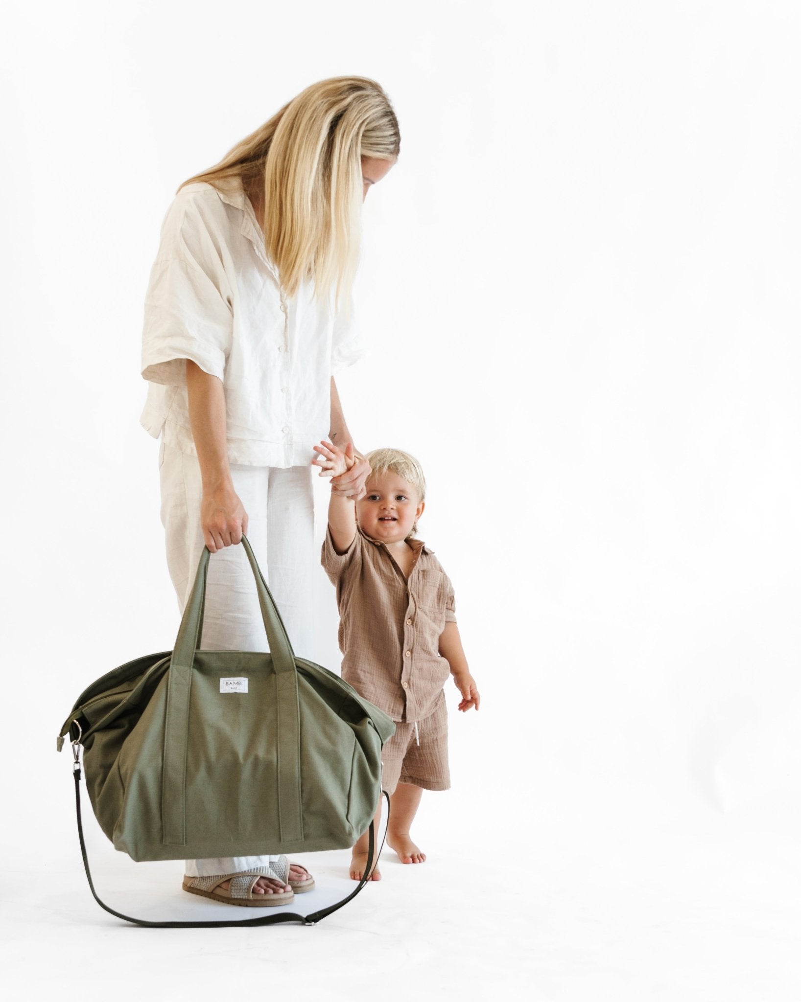 The Essential Bambi Bag Olive Green with lined insert - Bambi Bags