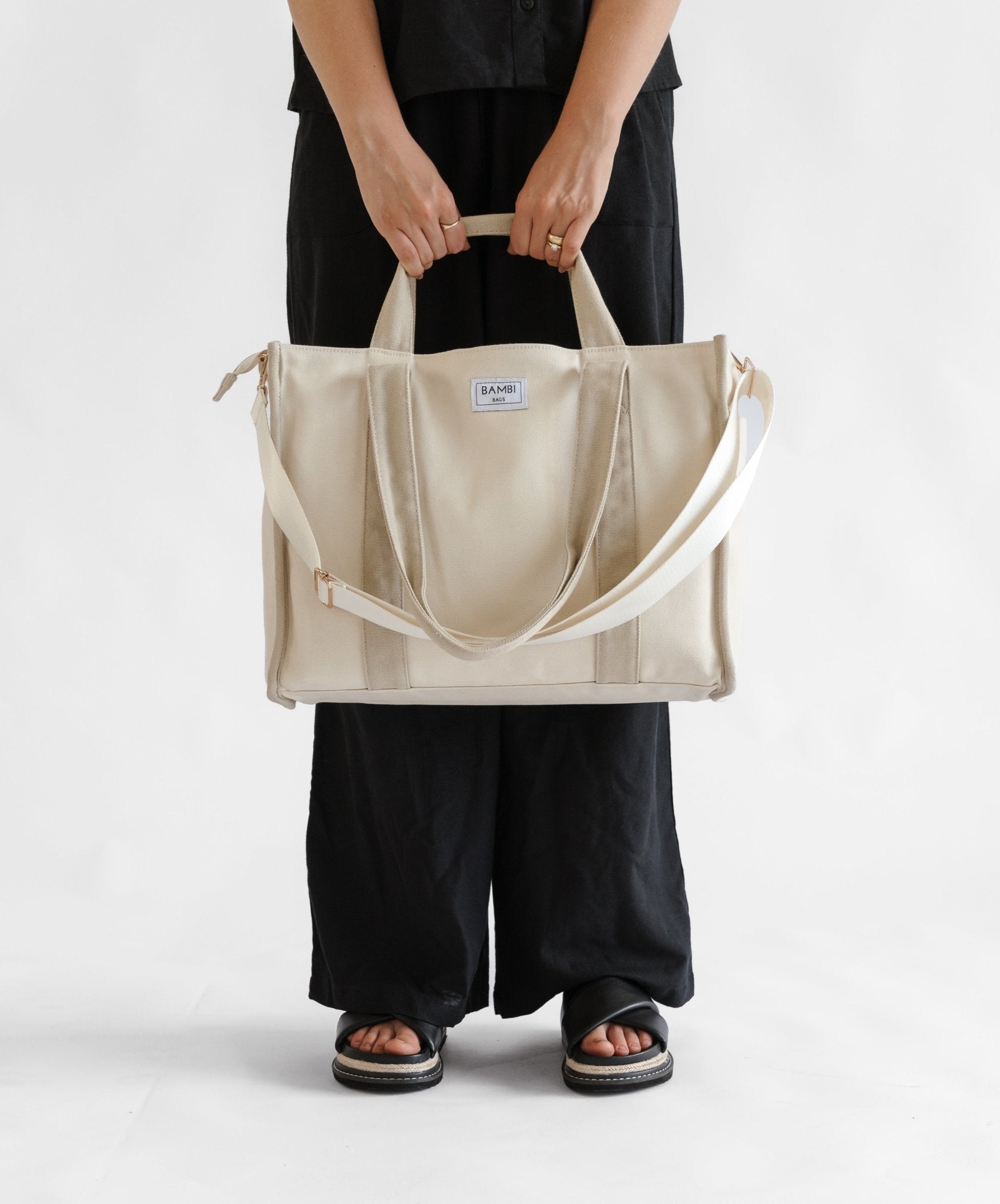 The Everyday Bambi Bag Natural/Taupe with insert - Bambi Bags