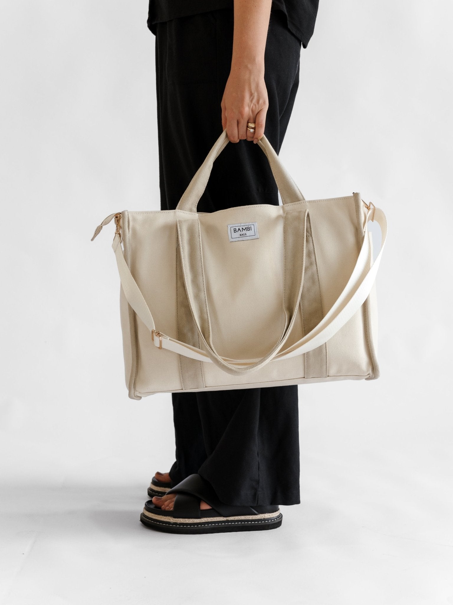 The Everyday Bambi Bag Natural/Taupe with insert - Bambi Bags