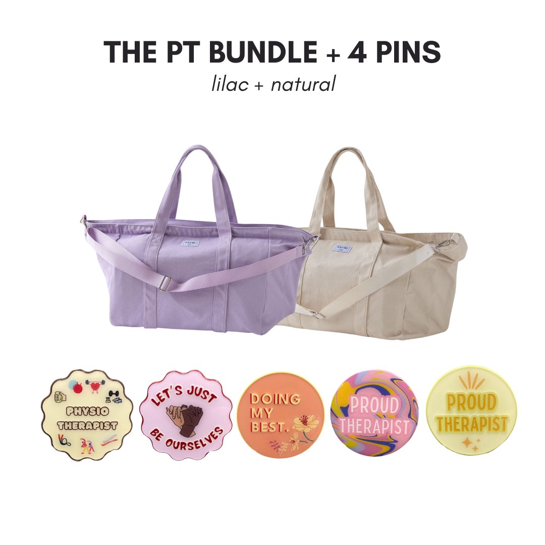 The PT Bundle + 4 Pins (Lilac + Natural) - Bambi Bags