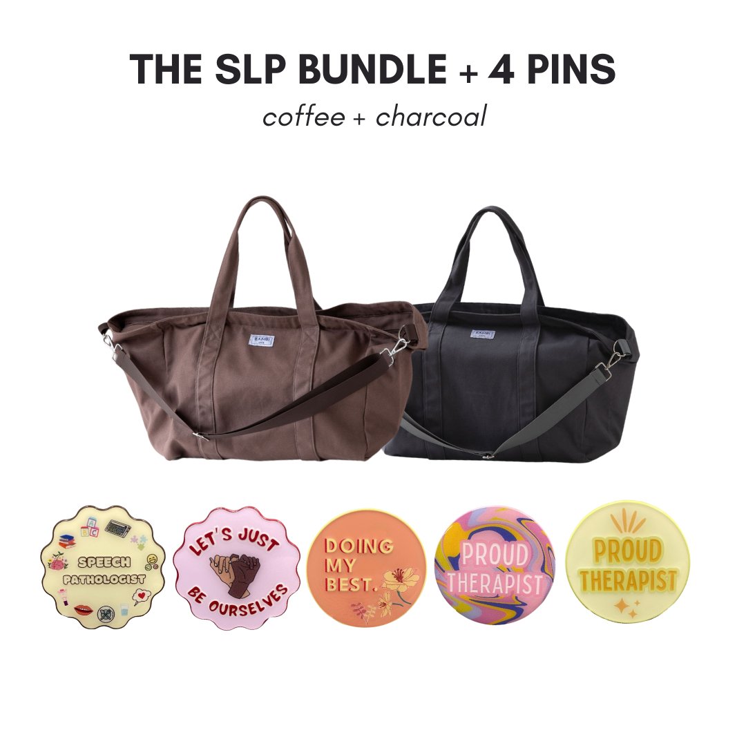 The SLP Bundle + 4 Pins (Coffee + Charcoal) - Bambi Bags