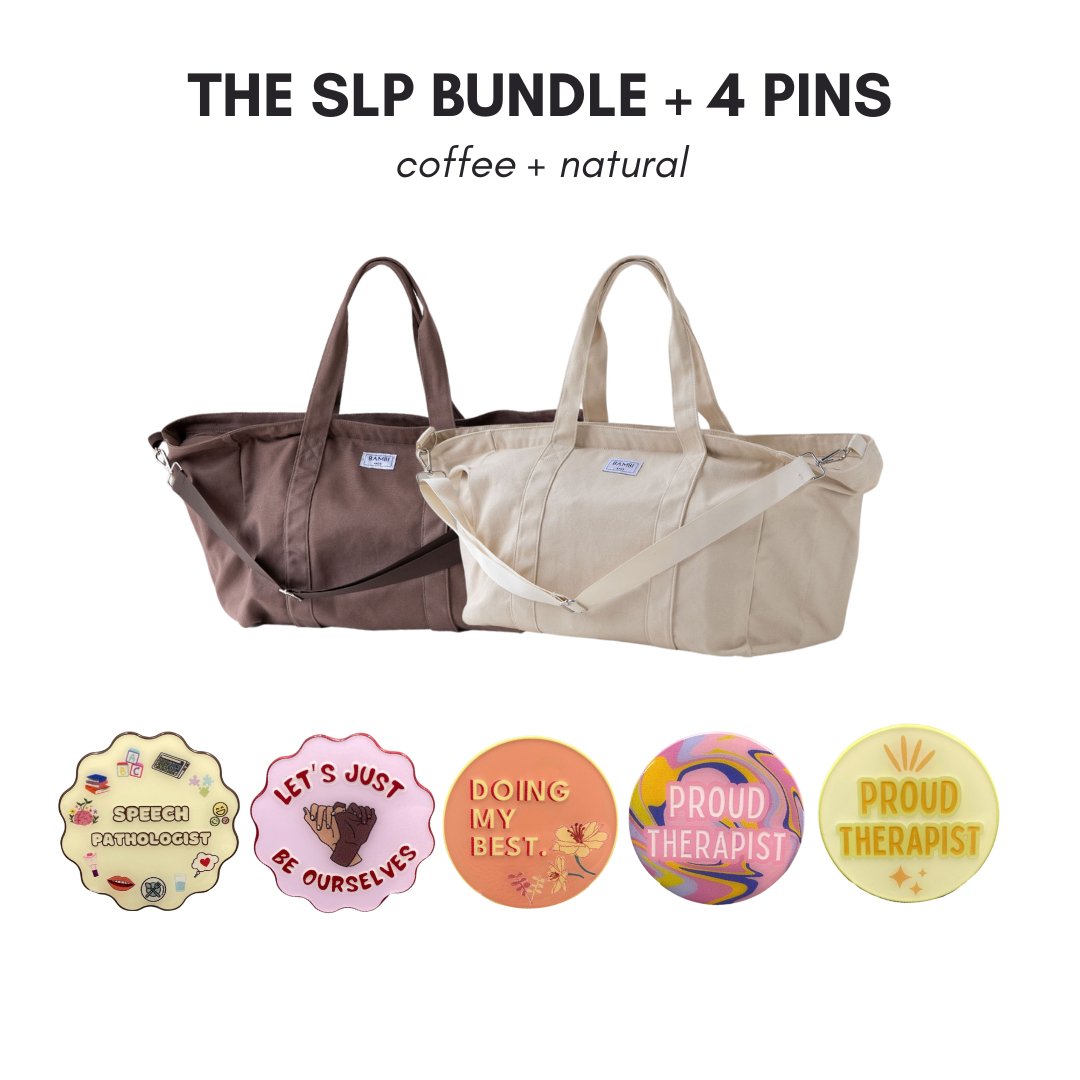 The SLP Bundle + 4 Pins (Coffee + Natural) - Bambi Bags