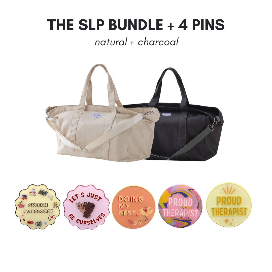 The SLP Bundle + 4 Pins (Natural + Charcoal) - Bambi Bags