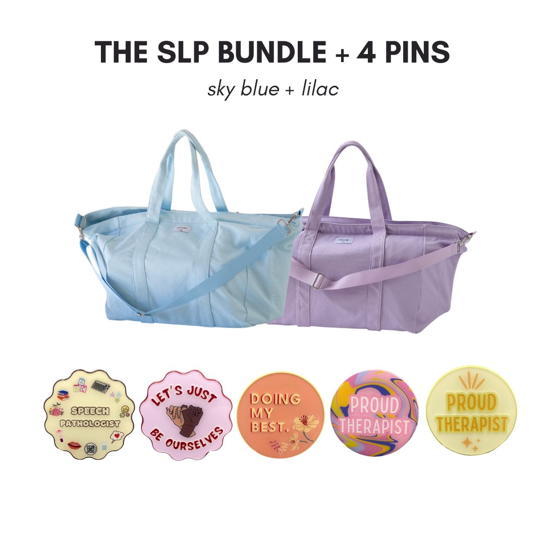 The SLP Bundle + 4 Pins (Sky Blue + Lilac) - Bambi Bags