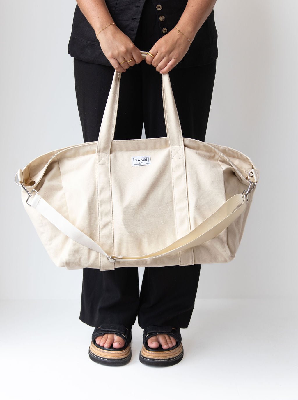 The Teacher Bundle + 4 Pins (Natural + Sky Blue) - Bambi Bags